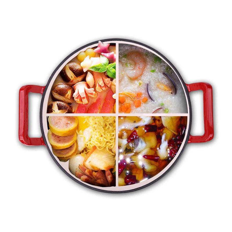 Støpejern emalje wok
