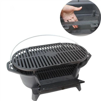 Støpejern kull BBQ Grills