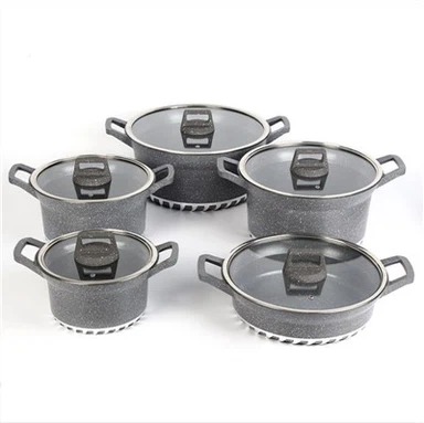 Non-stick aluminium kokekar sett